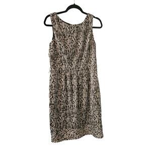 Rabbit Rabbit Rabbit Dress SZ 10 Brown Sleeveless Pleated Waist Business Career